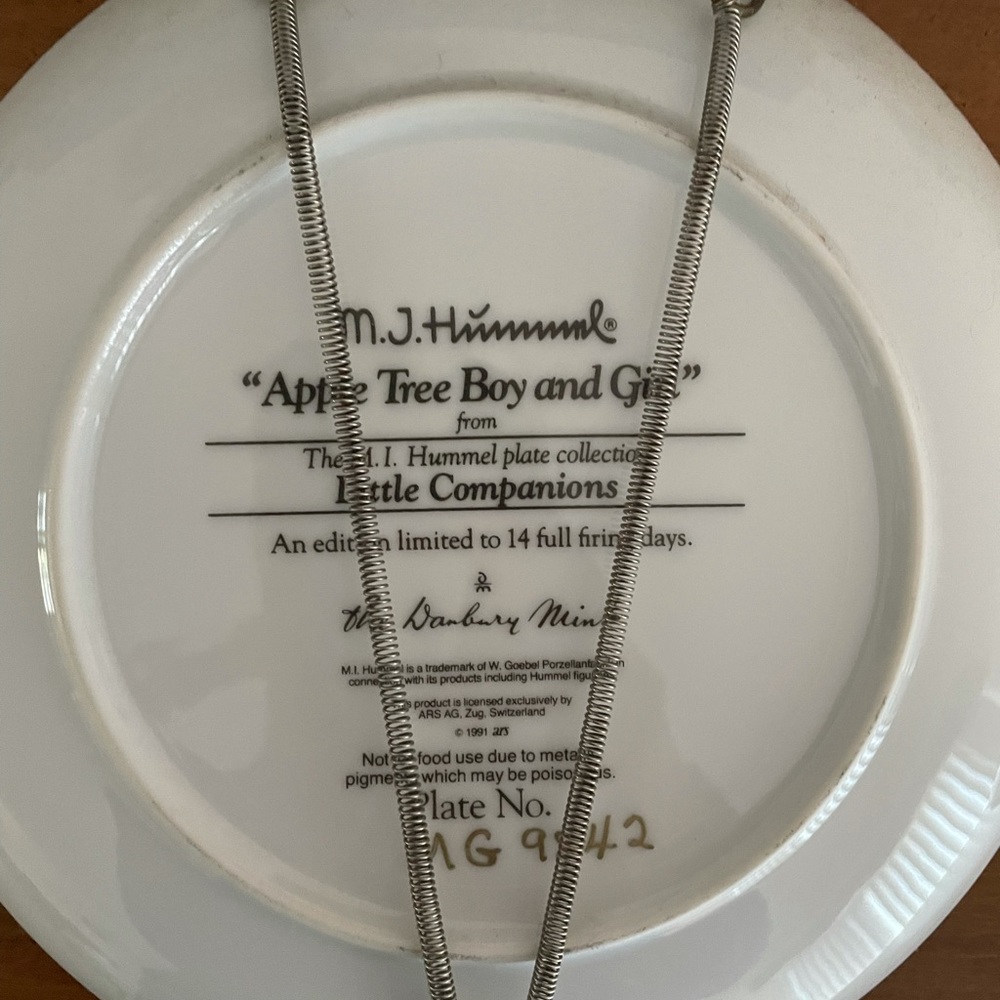 Limited edition MJ Hummel plate collection